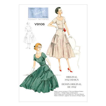 Vogue Misses' Dress and Belt V9106 - Sewing Pattern