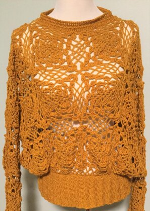 Pumpkin Spice Motif Sweater