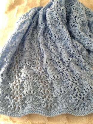 Shells & Lace Baby Blanket Knitting pattern by Daisy Gray Knits ...