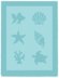 Sea blanket Knitting Pattern, Scallop conch shells turtle coral fish starfish