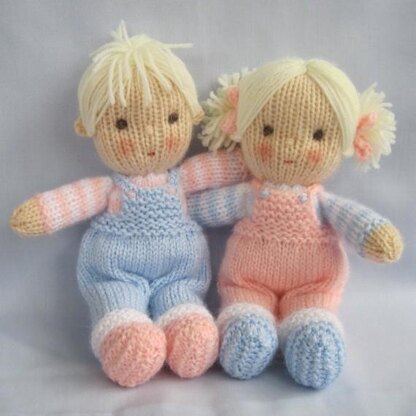 Jack and Jill - Knitted Dolls