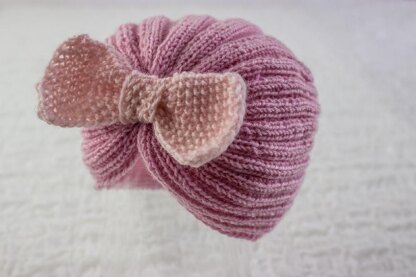 Baby Girl Retro Hat Cloche Style With Bow