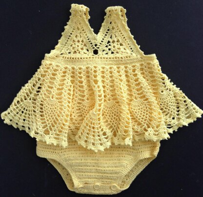 Baby Girl Sundress with Attached Romper