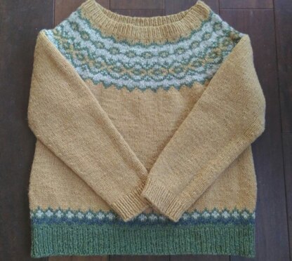 yellow lopi sweater