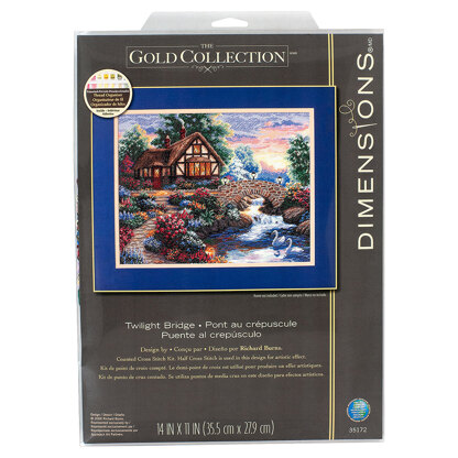Dimensions Twilight Bridge Cross Stitch Kit - 36cm x 28cm