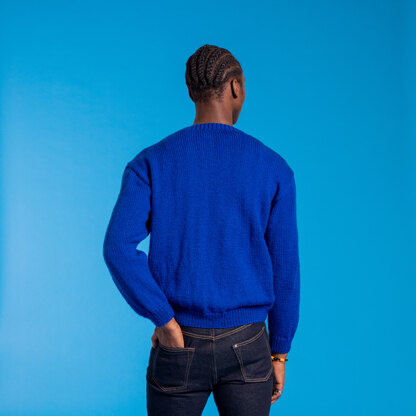 Men's Alphabet Sweater - Free Jumper Knitting Pattern for Men in Paintbox Yarns Simply Aran 