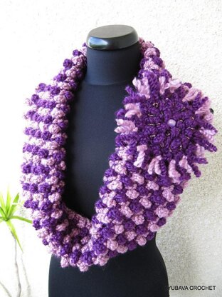 Chunky Cowl Scarf Lavender Shadow