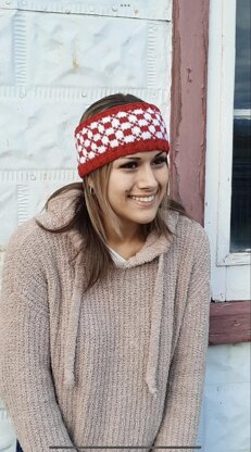 Red and White Checkerboard Headband