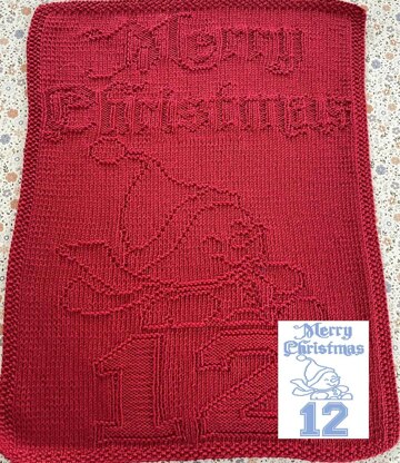 Nr. 463 12. Snowman Merry Christmas guest towel