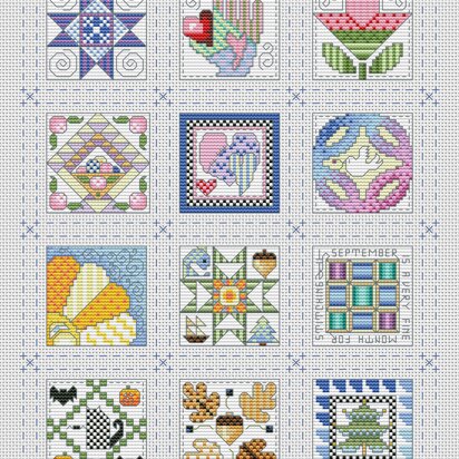 Rainbow Posies Embroidery Pattern