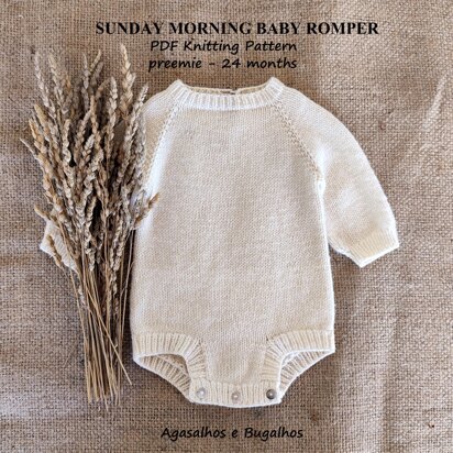 Sunday Morning Baby Romper Knitting Pattern | preemie - 24 months