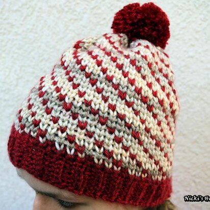 Swirly Heart Hat