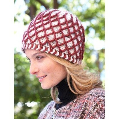 Lattice Hat in Patons Classic Wool Worsted