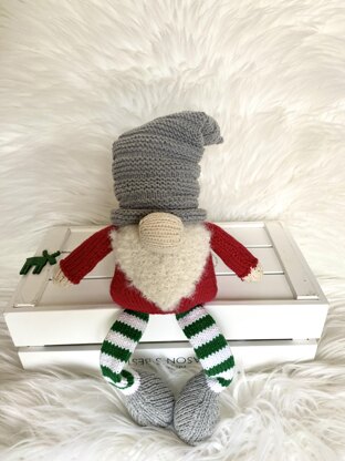 Pattern: christmas gnome, knitting pattern, DIY christmas decor, scandinavian elf, christmas gift, crimble gnome