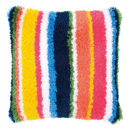 Vervaco Bright Stripes Latch Hook Cushion Kit