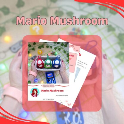 Mario Mushroom amigurumi pattern