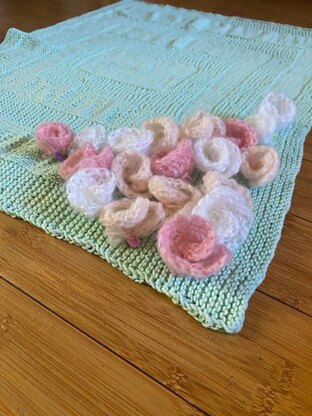Baby Blanket with roses