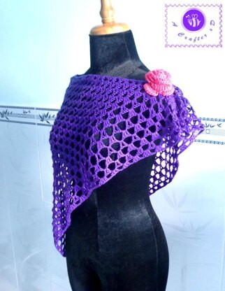 Purple glam shawl