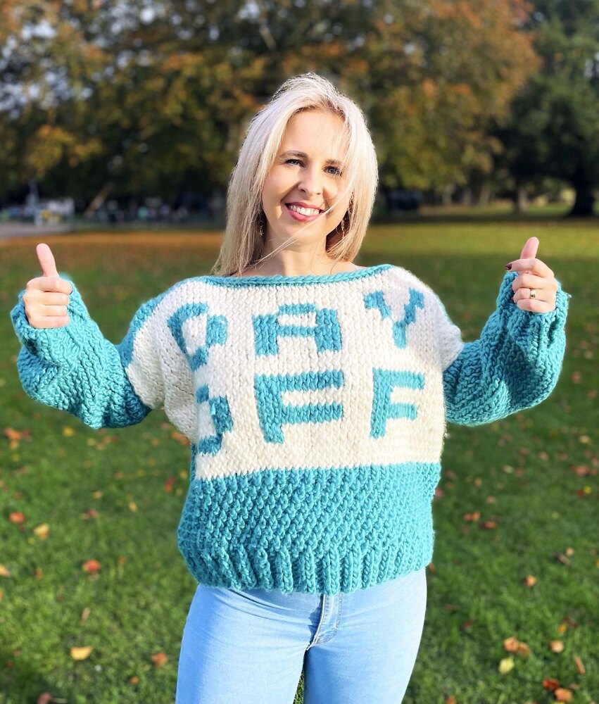 Day Off Chunky Jumper Knitting Pattern, image size:851x1000