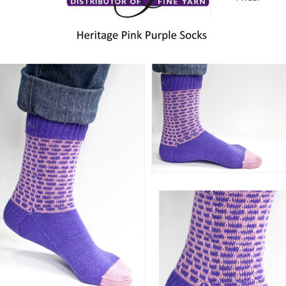 Pink Purple Sock in Cascade Heritage - FW117 - Free PDF