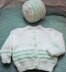 Baby cardigan with matching Beanie hat