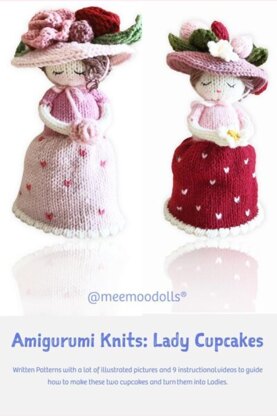 Meemoodolls Lady Cupcakes. Amigurumi Knits