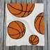 Basketball Blanket SINGLE CROCHET Pattern | Orange Balls Throw