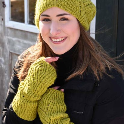 Ellinor Hat & Wristlets in Juniper Moon Farm Herriot - Downloadable PDF