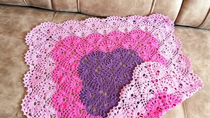 Pink floral blanket