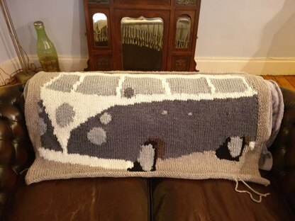 Camper van double bedspread (pattern panel)