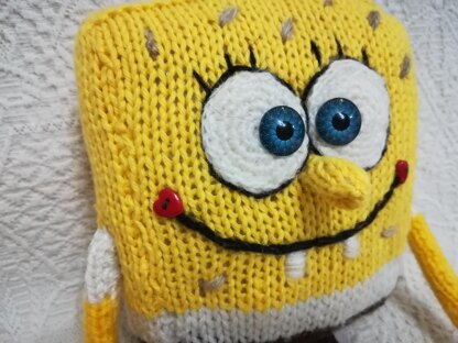 Toy knitting patterns for beginners - Knit Sponge Bob and Miss Puff Toys Soft