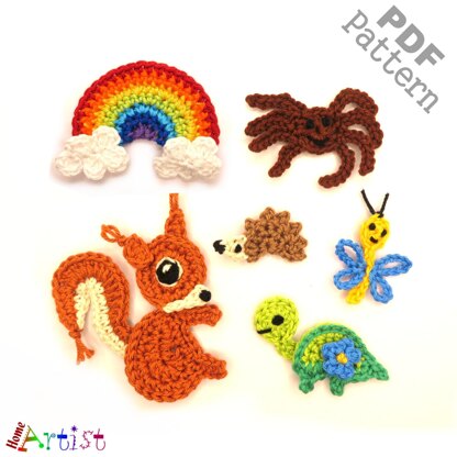 Set 05 Crochet Applique Pattern