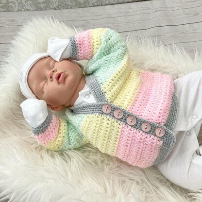 Baby Cardigan Crochet Pattern #497