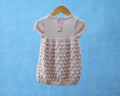 Popcorn Tunic Dress (no 123) Knitting Pattern to fit 0-7 years old