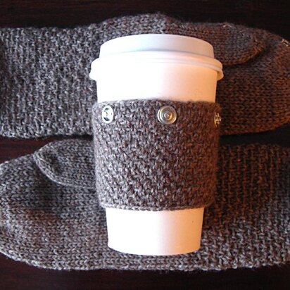 Mittens with Snap-On Coffee Sleeve