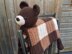 3in1 Woodland Bear Folding Baby Blanket Toy Lovey