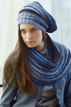 Damen-Loop, Beaniemütze & Beinstulpen in SMC Select Extra Soft Merino Color - 1687AB - Downloadable PDF  