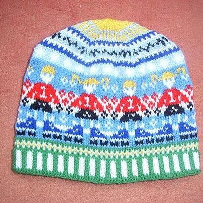 Roller skater boy and/or girl beanie - knitting pattern