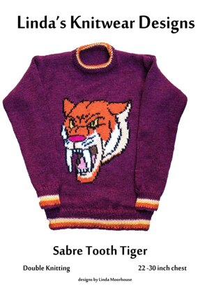 Sabre Toothed Tiger Dinosaur Sweater