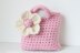 Girls flower purse in light pink