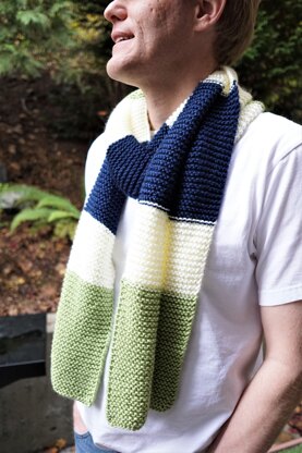 colour block scarf knitting pattern