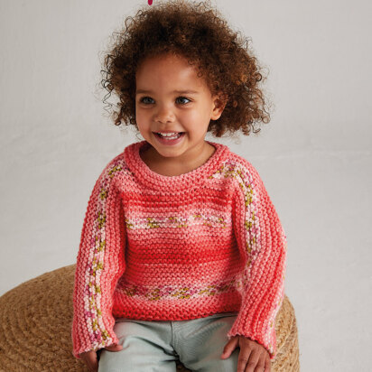 Flower Show Sweater In Hayfield Blossom Chunky - 5573P - Downloadable PDF