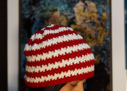 Houndstooth beanie crochet pattern