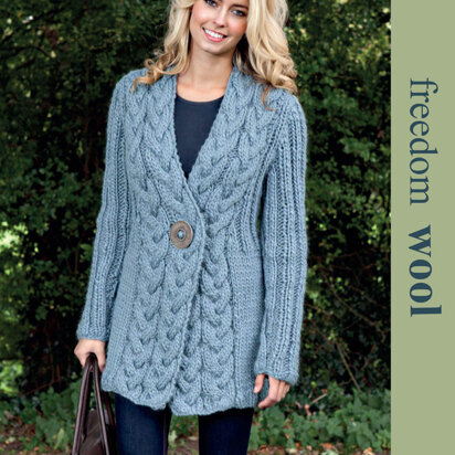 Cable Trim Jacket in Twilleys Freedom Wool - 9159