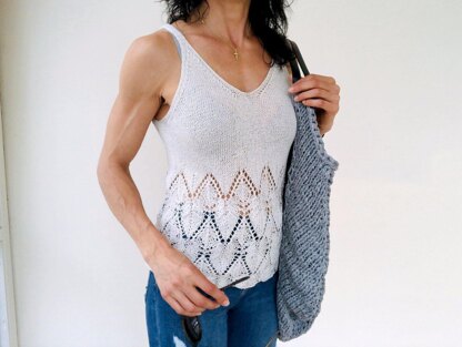 Knitting Pattern - Knit Top ELLA - S, M, L, XL - No.222