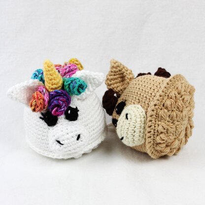 Sugar the Unicorn & Spice the Horse Scrubby Amigurumi