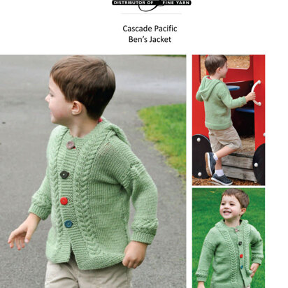 Ben's Jacket Cascade Pacific - DK178 - knitting pattern