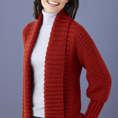 Drapey Cardigan in Lion Brand Vanna's Choice - L10572