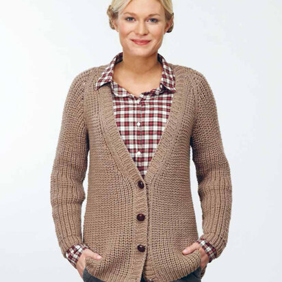 Cardigan in Rico Essentials Soft Merino Aran - 103