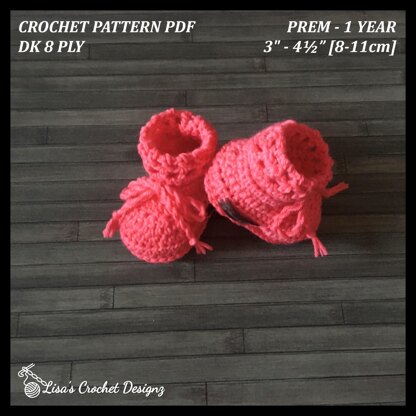 Coral Baby Booties